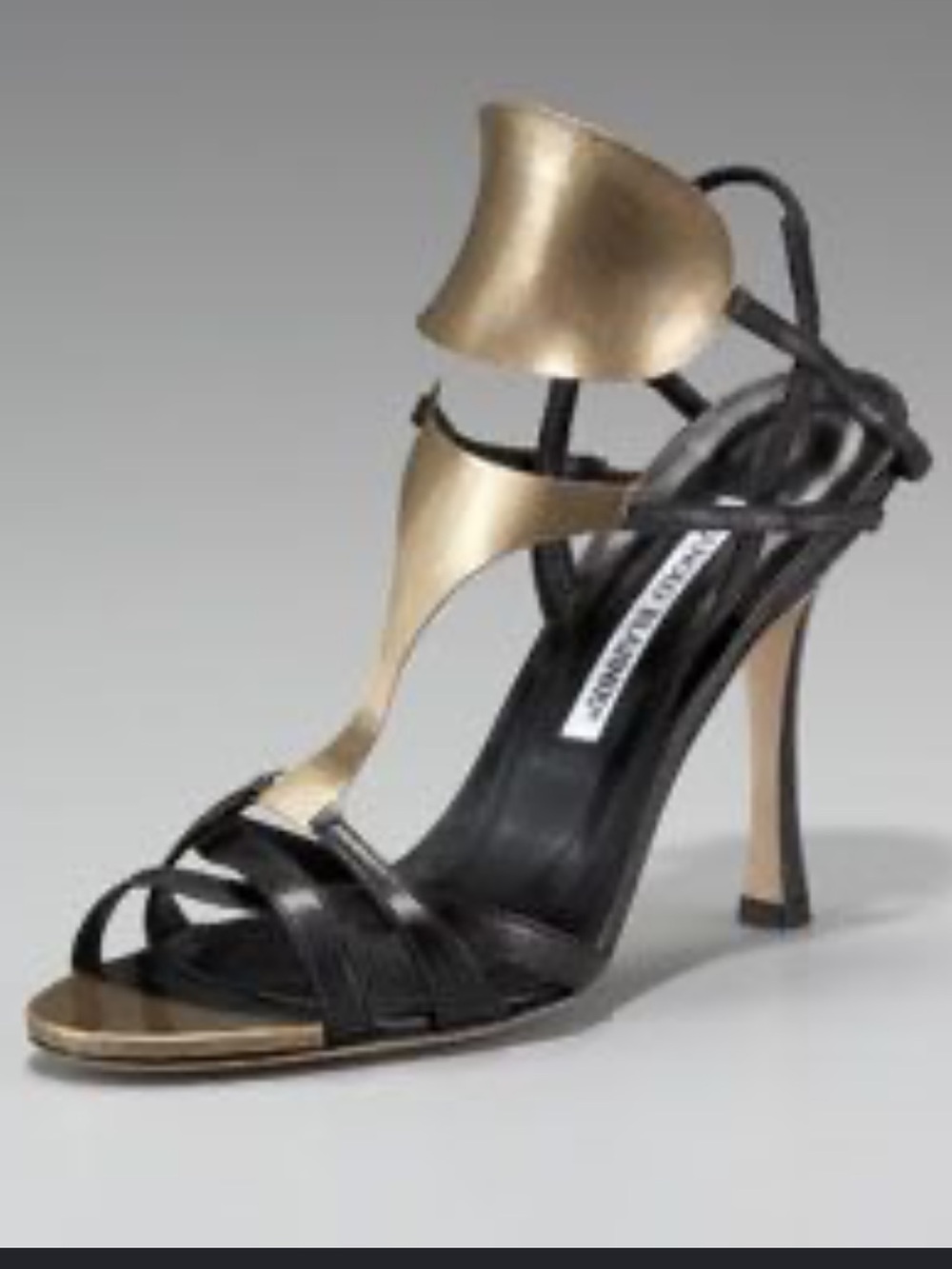 Manolo Blahnik Giza Metal Detail Heel Sandal